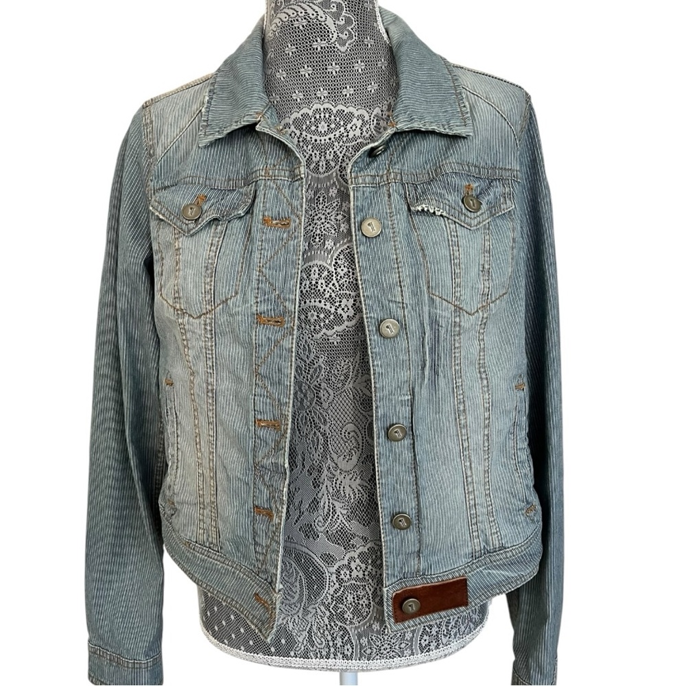 Pilcro and the Letterpress Denim Blue Jacket